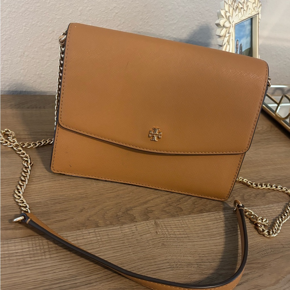 Tory Burch Emerson Crossbody Bag Tan